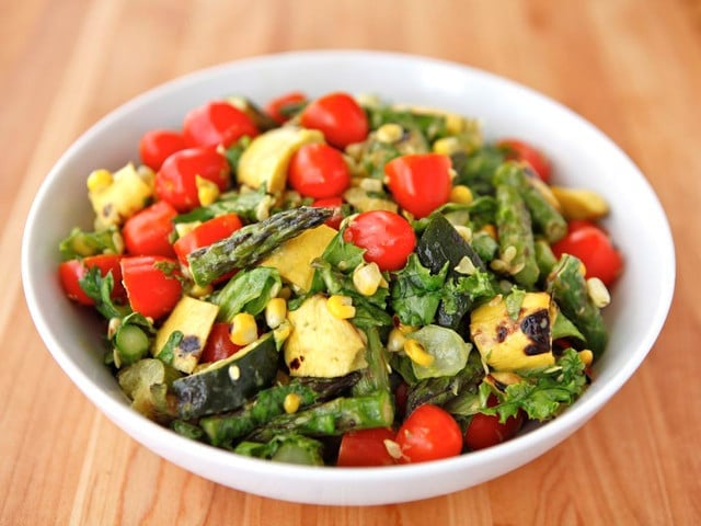 Grilled Vegetable Salad on TheShiksa.com #healthy #summer #recipe