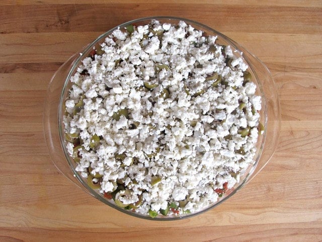 Mediterranean Seven Layer Dip - Healthy Party Appetizer Recipe