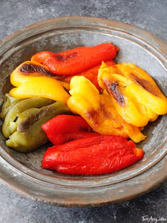 how to oven roast peppers