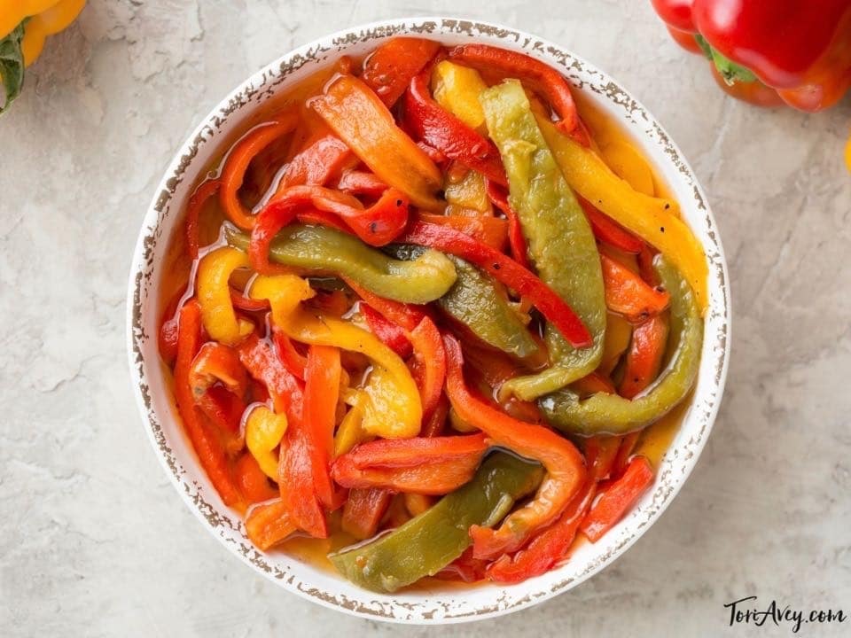 Roasted Pepper Salad - Smoky Bell Pepper Side Dish