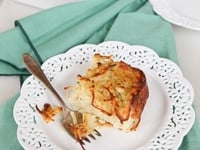 Passover Potato Kugel - Traditional Jewish Kugel with Potatoes, Onions and Eggs for the Passover Holiday.
