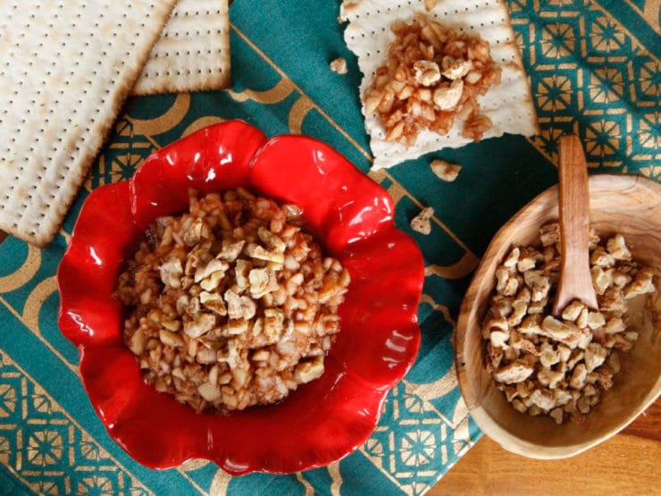 Apple Cinnamon Charoset with Cayenne Candied Walnuts - Traditional Passover Recipe with a Twist