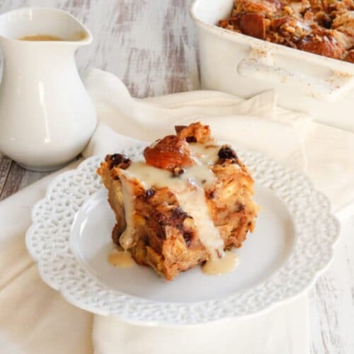 Challah Bread Pudding with Kahlua Cream Sauce