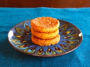 Sweet Potato Coconut Chremslach - Sweet Potato Pancake Recipe for Hanukkah, Thanksgiving, Thanksgivukah Holidays