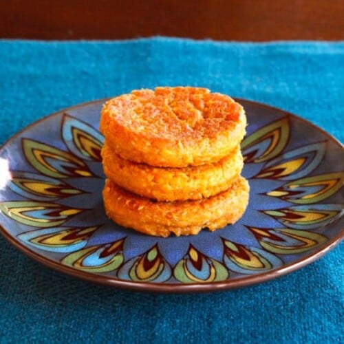 Sweet Potato Coconut Chremslach - Sweet Potato Pancake Recipe for Hanukkah, Thanksgiving, Thanksgivukah Holidays