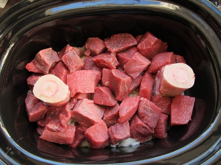 Cholent - Slow-cooked stew for Shabbat, also known as Chamin, Dafina, and Skhina. Easy Delicious Recipe on ToriAvey.com