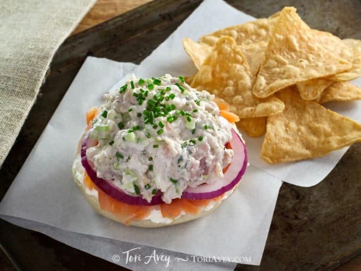 Whitefish Salad - The history of smoked fish, "appetizing", and a recipe for Jewish whitefish salad with celery and herbs. Kosher, dairy or pareve.