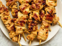 Lemony Marinated Chicken Skewers Pinterest Pin