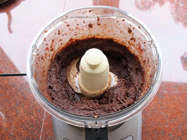 Rugelach filling in a food processor.