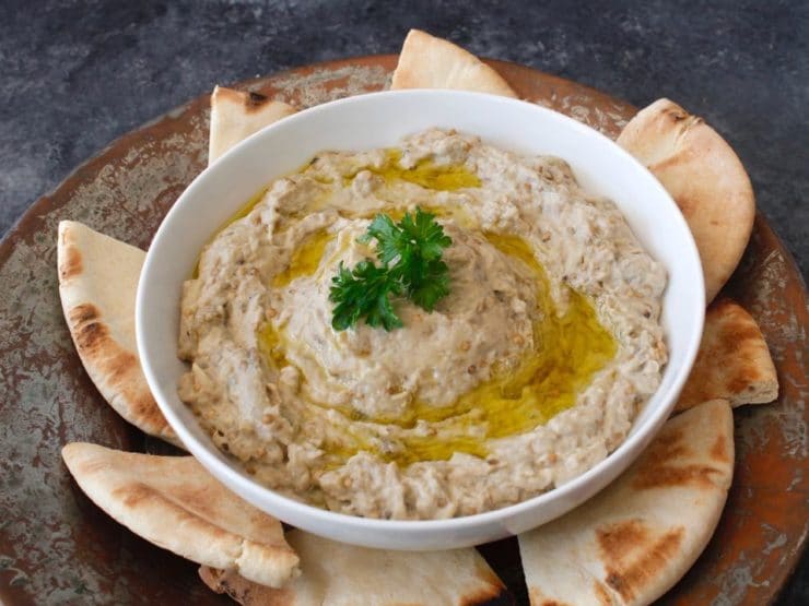 Classic Baba Ghanoush - Roasted Eggplant Dip Recipe