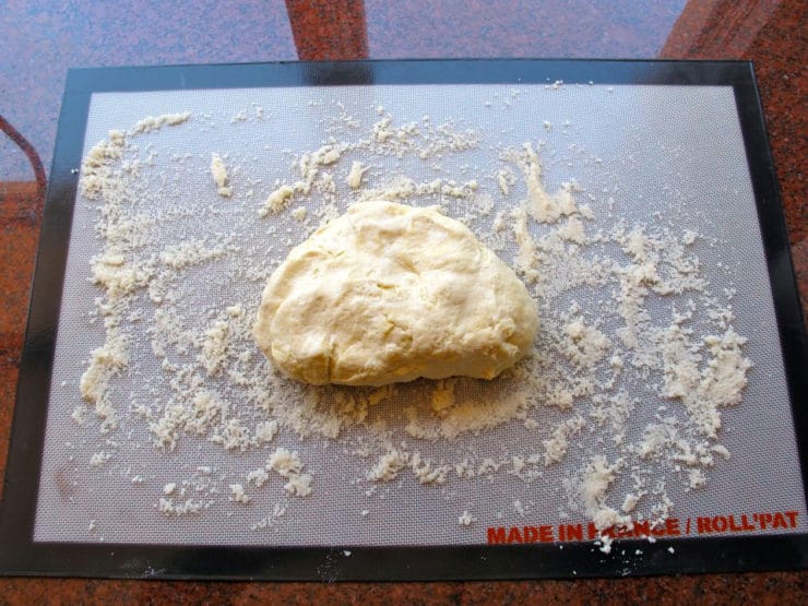 Dough on a sugared board.