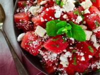 Watermelon Feta Salad with Mint Pinterest Pin