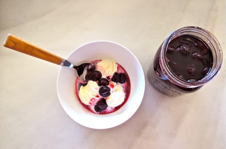 Martha Washington's Preserved Cherries - Preserve cherries in sugar syrup using a historical recipe from Martha Washington's Booke of Cookery. George Washington's favorite fruit was cherries!