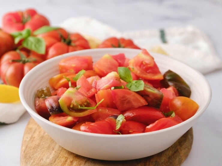 Tori Avey's Heirloom Tomato Salad: Easy and Delicious with Fresh Basil