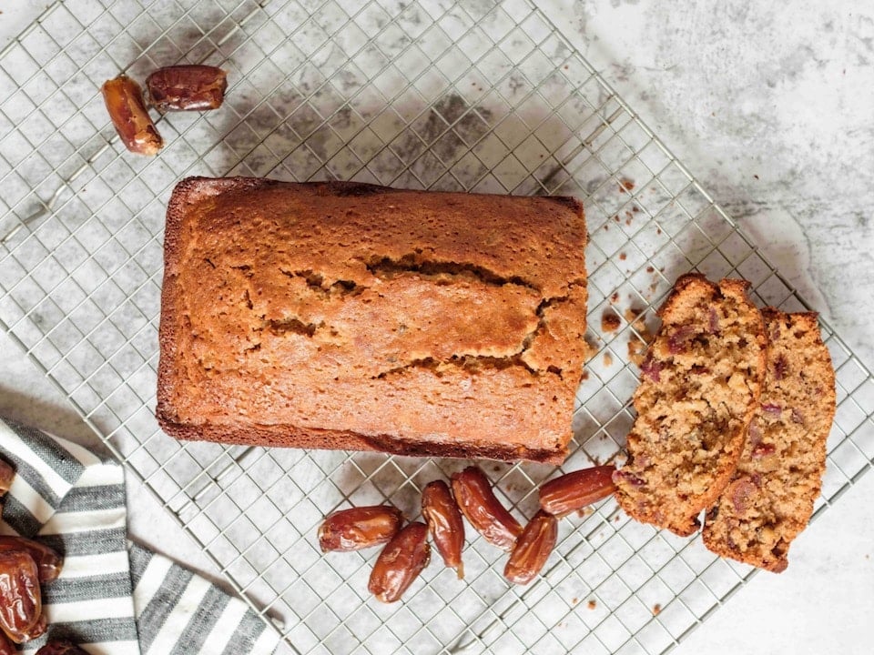 Date Honey Nut Cake - Easy Loaf Cake, Moist and Tender