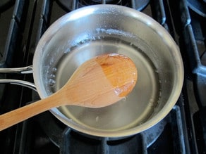 Make sure syrup coats the back of a spoon.