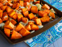 Spicy Roasted Sweet Potatoes Pinterest Pin