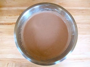 Gently mix cocoa powder into cream cheese mixture.