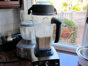 French Toast batter in a blender.