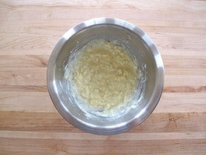 Cheese filling in a small bowl.
