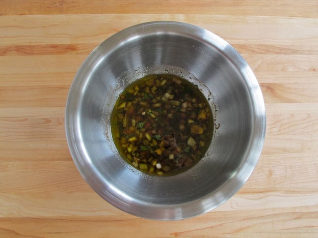 Marinade in a small mixing bowl.