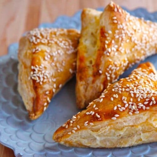 How to Make Bourekas with Puff Pastry - Learn to make bourekas using puff pastry and any of your favorite fillings with this step-by-step recipe. Bureka, boreka, borek, savory hand pies.