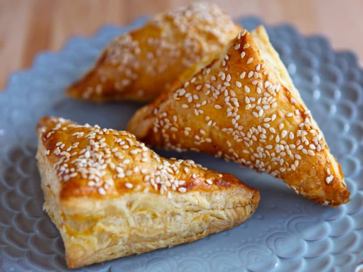 How to Make Bourekas with Puff Pastry - Learn to make bourekas using puff pastry and any of your favorite fillings with this step-by-step recipe. Bureka, boreka, borek, savory hand pies.