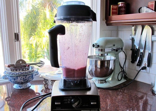 Dressing ingredients in a blender jar.