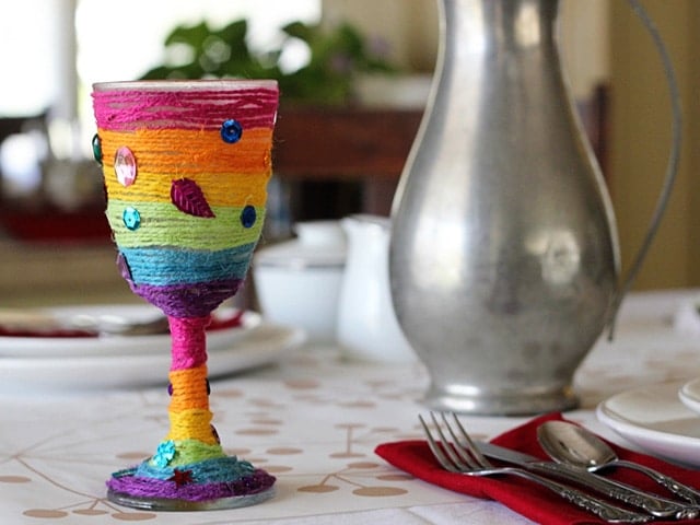 Family Fun: Elijah's Cup Passover Craft - Learn to make a homemade Elijah's Cup with this fun, colorful, kid-friendly Passover holiday craft from Brenda Ponnay on ToriAvey.com.