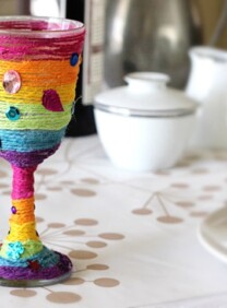 Family Fun: Elijah's Cup Passover Craft - Learn to make a homemade Elijah's Cup with this fun, colorful, kid-friendly Passover holiday craft from Brenda Ponnay on ToriAvey.com.
