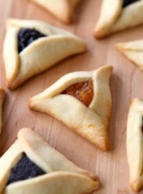 Dairy Free Hamantaschen - Learn to make pareve hamantaschen dough, easy to work with for any filling. Delicate, thin, orange-scented cookies. Kosher, Pareve.