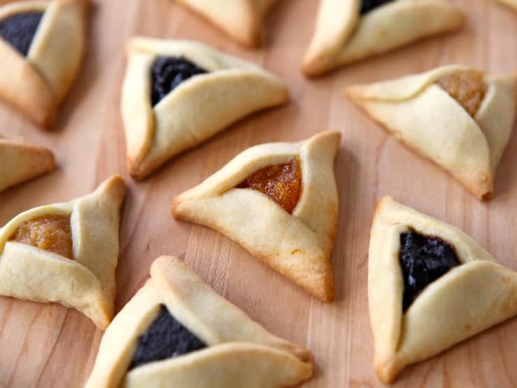 Dairy Free Hamantaschen - Learn to make pareve hamantaschen dough, easy to work with for any filling. Delicate, thin, orange-scented cookies. Kosher, Pareve.