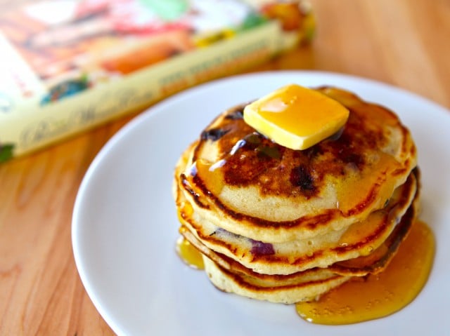 Ree's Lemon Blueberry Pancakes - Recipe from Ree Drummond's cookbook, "The Pioneer Woman Cooks - Food From My Frontier." Breakfast, Brunch, Dairy.