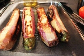 Roasted eggplant.