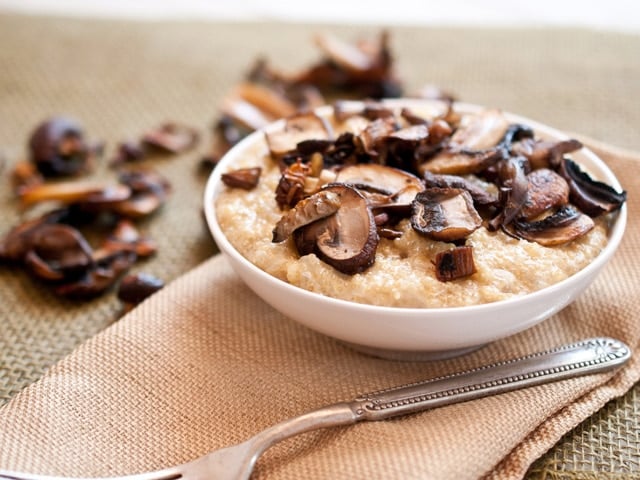 Roasted Mushroom Quinoa Risotto - Learn to make a delicious dairy quinoa side dish for Passover from Jackie Dodd. Kosher, dairy, healthy, vegetarian.