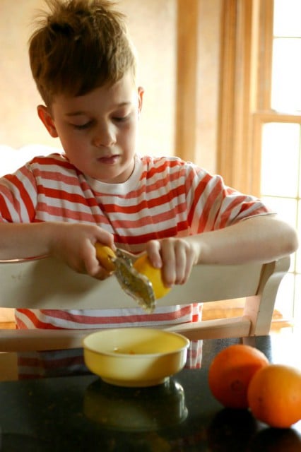 Passover French Toast - Kosher for Passover French toast from Kristy at Eat, Play, Love with homemade Passover citrus sponge cake made from matzo cake meal. Kosher, Dairy, Pesach.