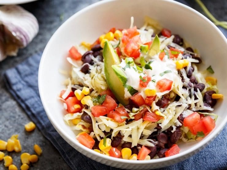 Vegan Southwest Bean and Rice Tacos