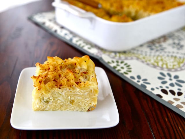 Sweet Lokshen Kugel Jewish Noodle Pudding