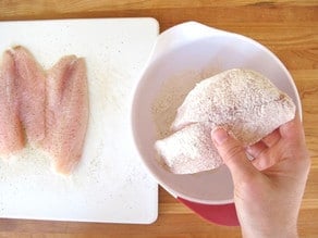 Dredging Tilapia in Flour