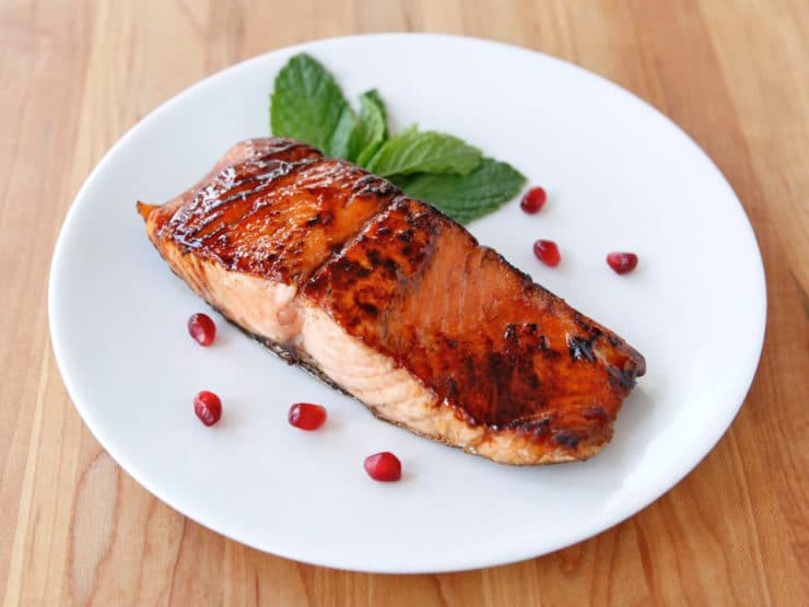 Pomegranate Glazed Salmon - Holiday Fish Recipe