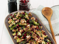 Roasted Brussels Sprouts with Pomegranate Molasses Pinterest Image