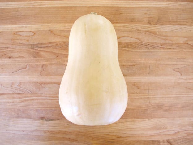Butternut squash on a wooden table