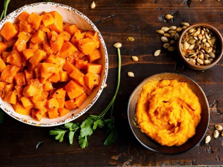 All About Butternut Squash - How to peel, seed, roast and prepare hard-skinned Butternut Squash. Save money by prepping this winter squash yourself, then toast the seeds!