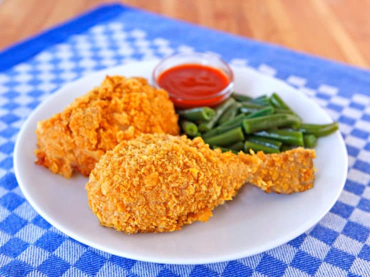 Oven Fried Crispy Cornflake Chicken