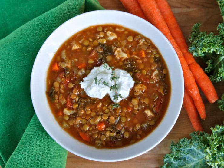 Slow Cooker Lentil Cauliflower Stew - From The Weelicious Cookbook by Catherine McCord. Vegan, Gluten Free, Pareve.