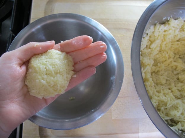Shaped latkes.