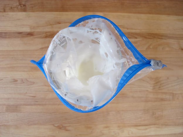 Glaze in a zipper top bag.