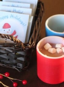 Holiday hot cocoa gift set.