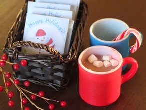 Holiday hot cocoa gift set.