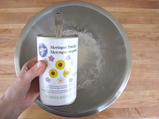 Can of meringue powder.